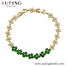 75004 Hot sale green gemstone bracelet, imitation jewellery in dubai for women